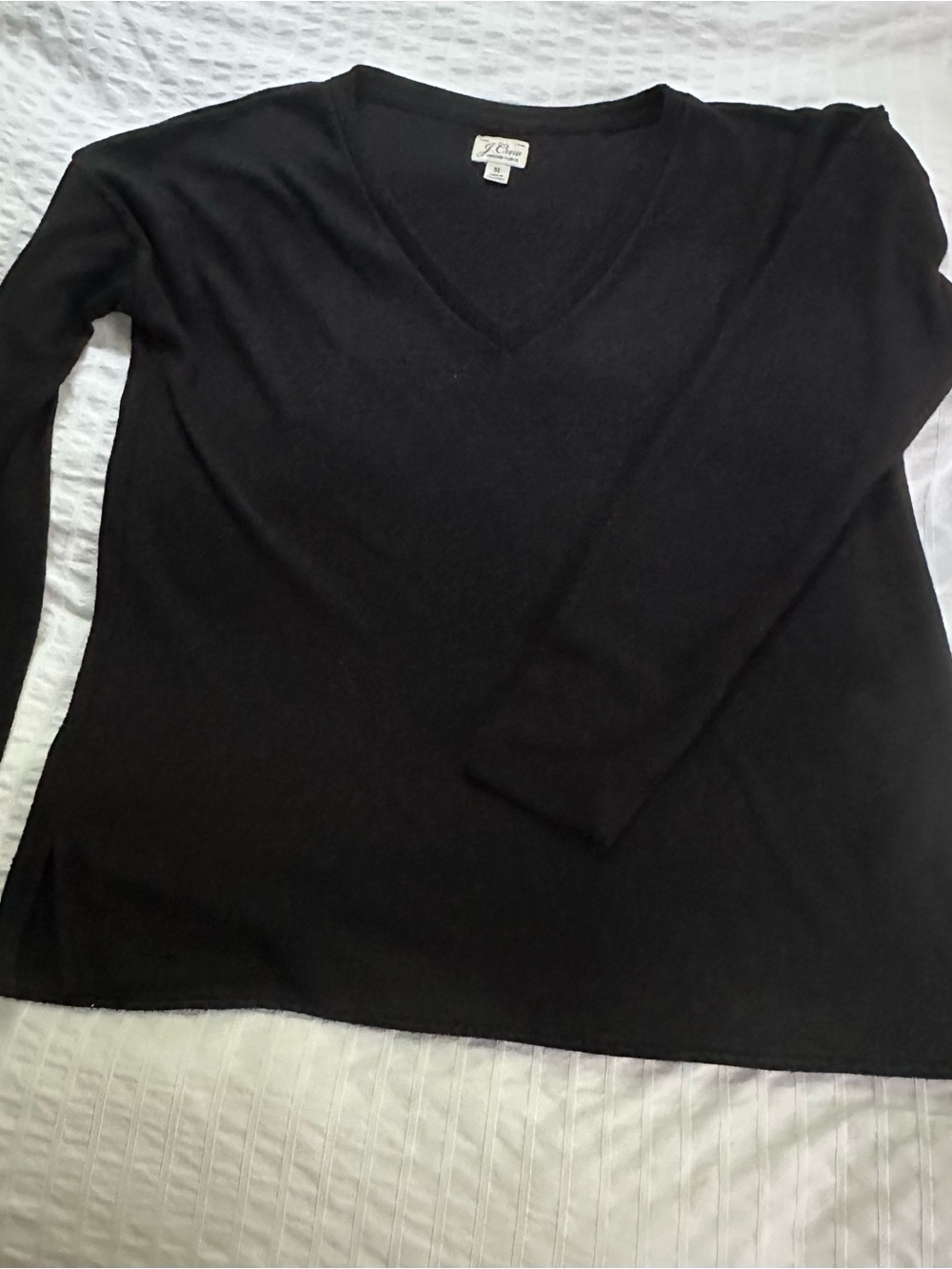 J. Crew Black V-Neck Women's Sweater